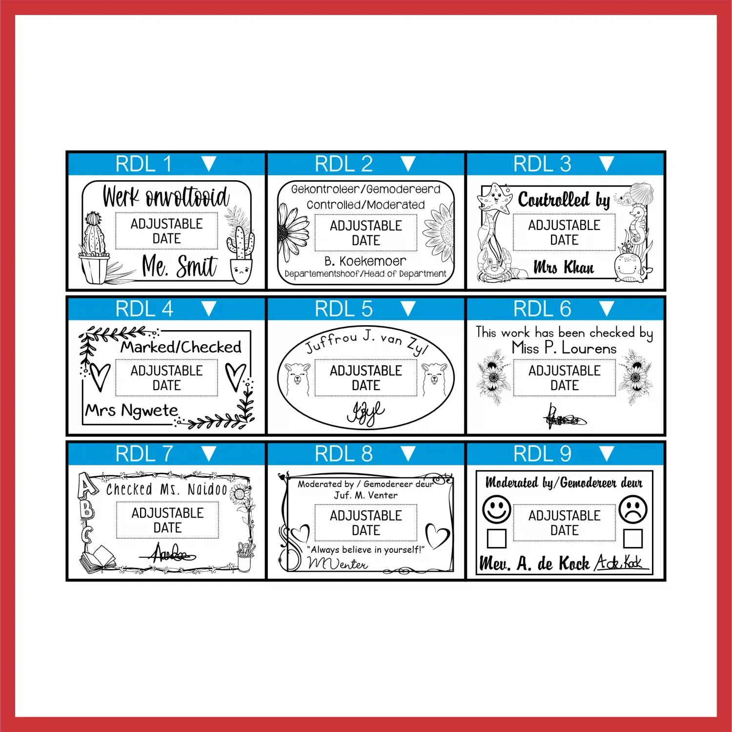 Large Rectangular Dater Stamps