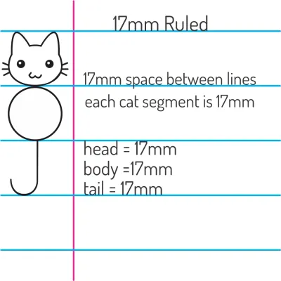 17mm Clever Cat Stamp – Fits Ruled Exercise Books (Shiny Duo Handle)