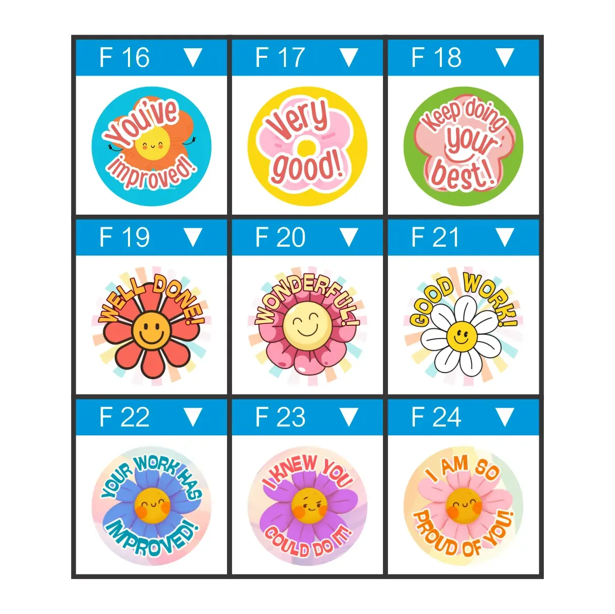 Daisy Stickers for Teachers – Little Flowers, Big Encouragement