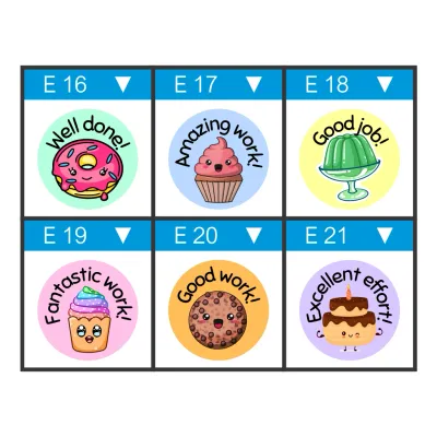 12 x Dessert Teacher Stickers – Sweet Praise 12 x Dessert Teacher Stickers – Sweet Praise