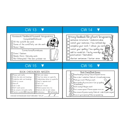 Large Checklist Teacher Stamp – Duo Handle with Cap (75mm x 40mm)
