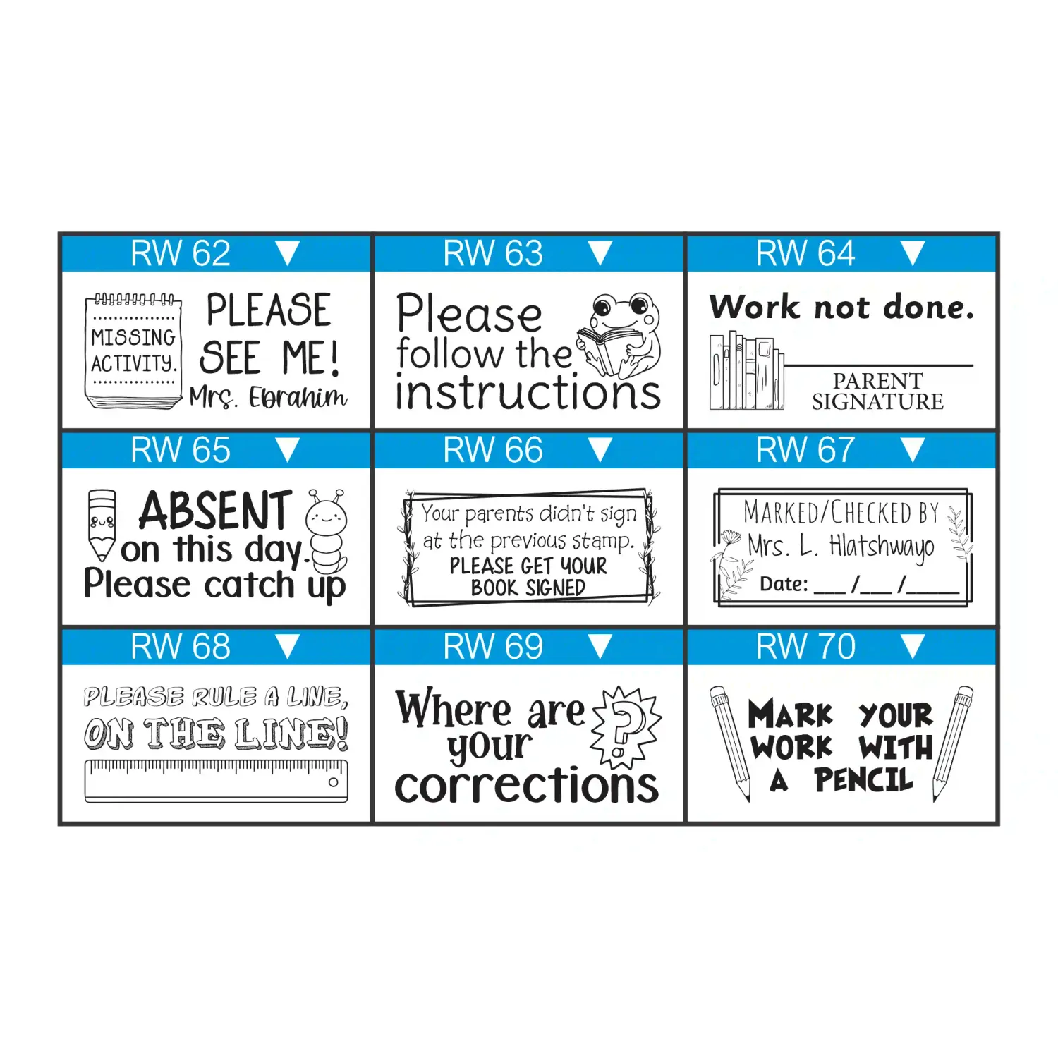 Rectangular Text Stamp – Wooden Block – 45mm x 20mm Custom Text or Image