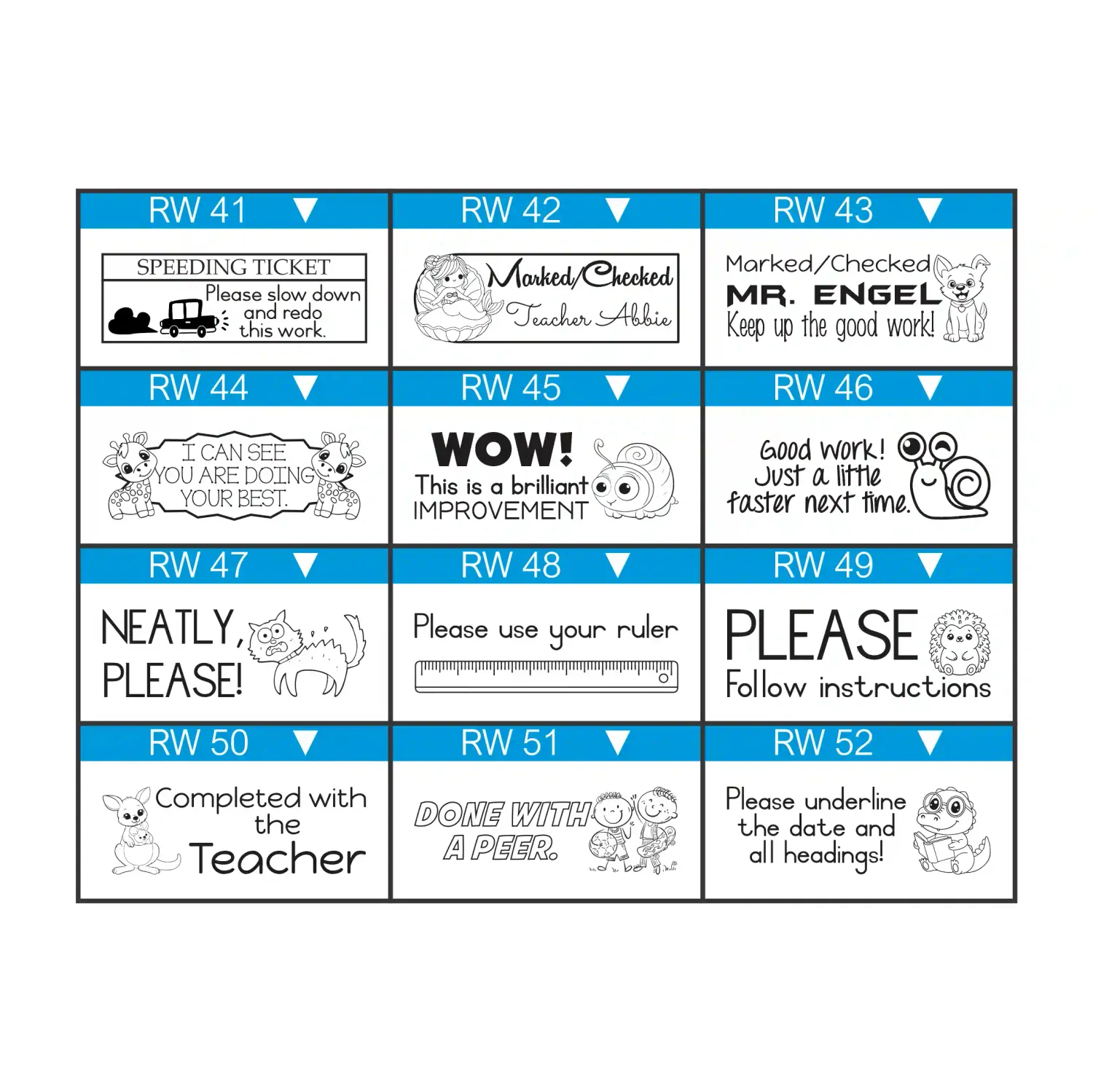 Rectangular Text Stamp – Wooden Block – 45mm x 15mm Custom Text or Image