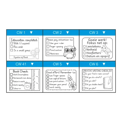 Medium Checklist Teacher Stamp – Duo Handle (35mm x 50mm)