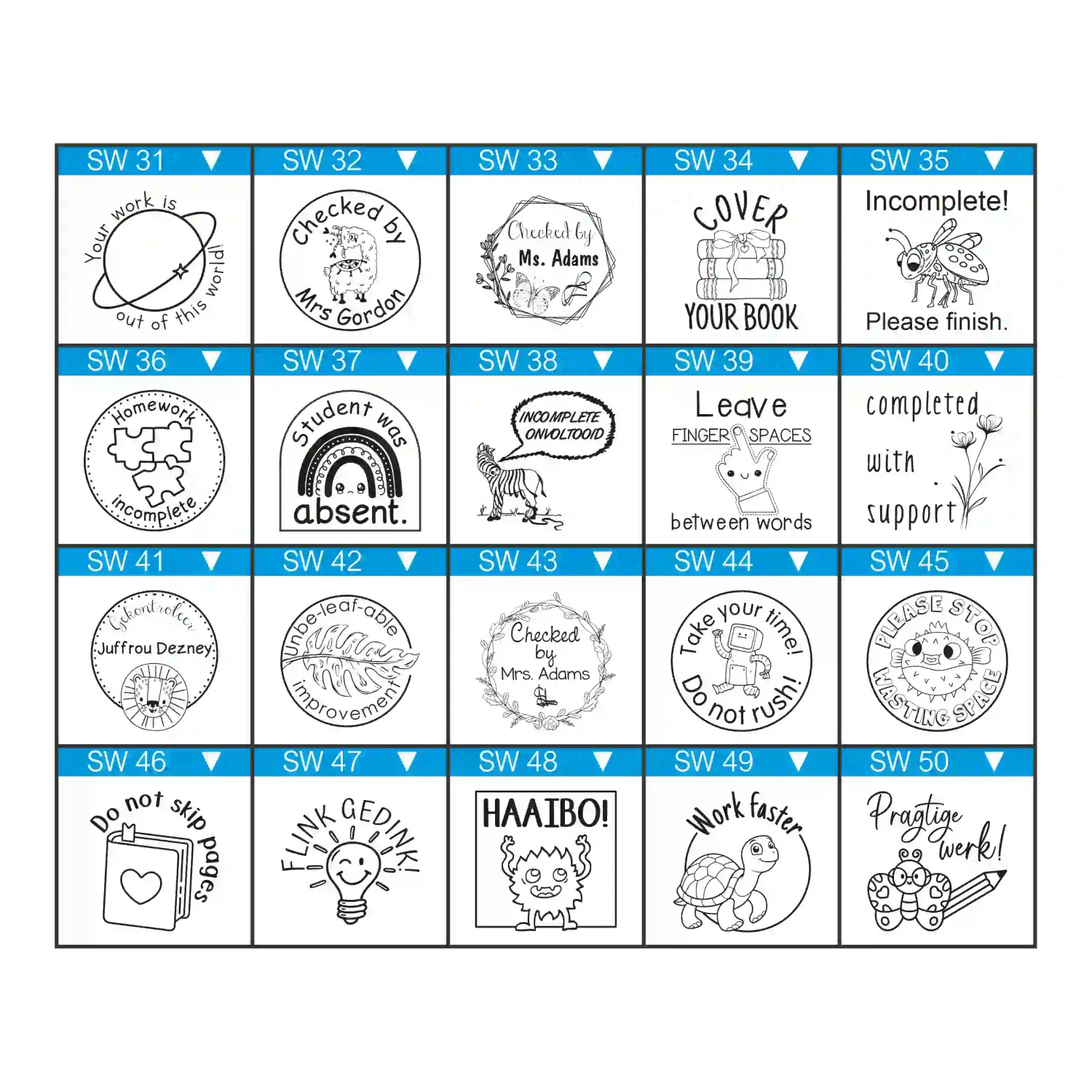 Medium Round/Square Wooden Stamp – 30mm x 30mm – Custom Text or Image