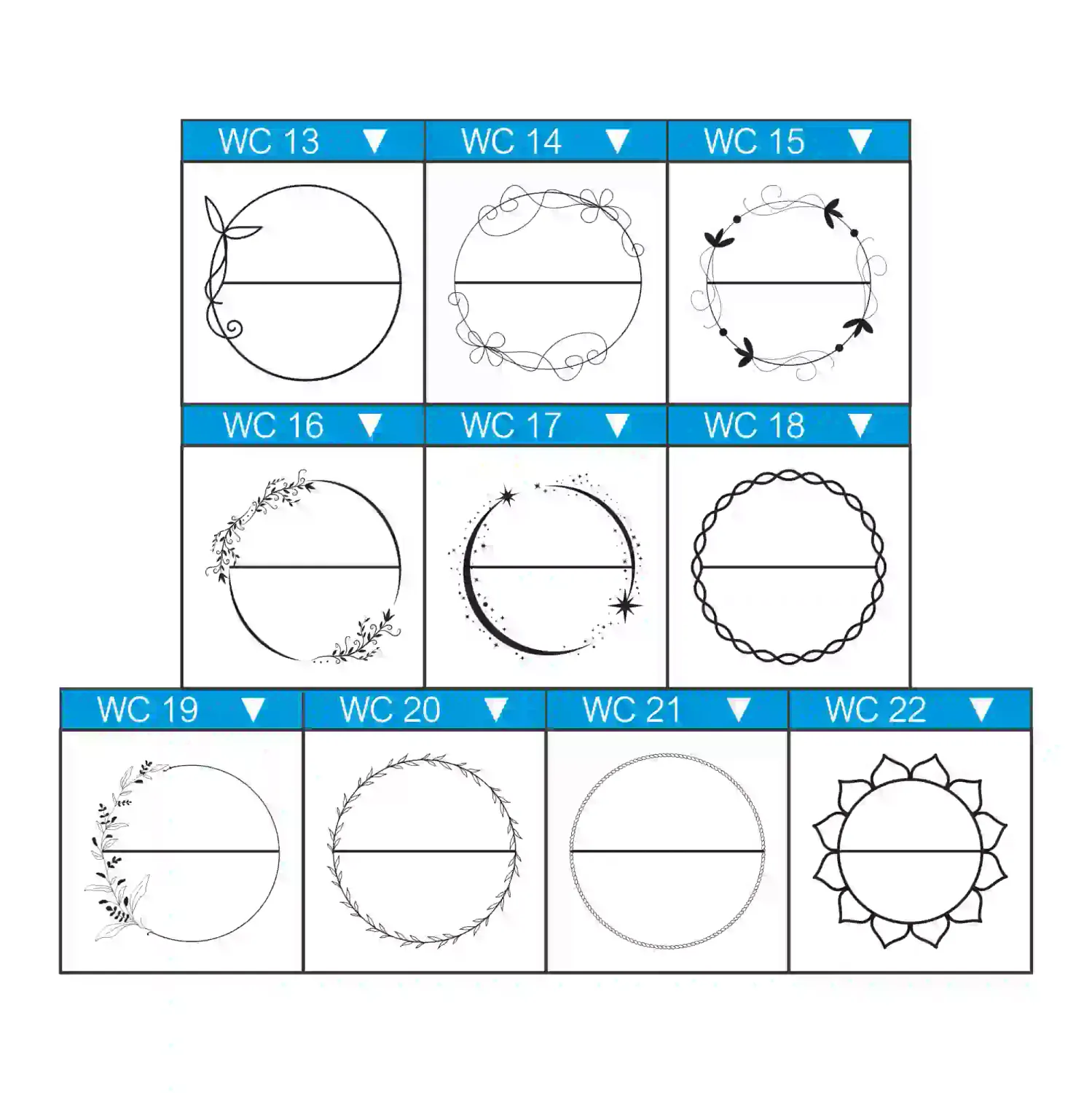 Medium Wooden Marking Circle Stamp – 30mm x 30mm – For Writing Marks