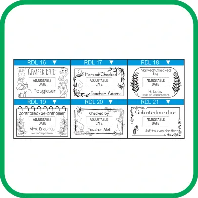 Large Rectangular Date Stamps - S-828D