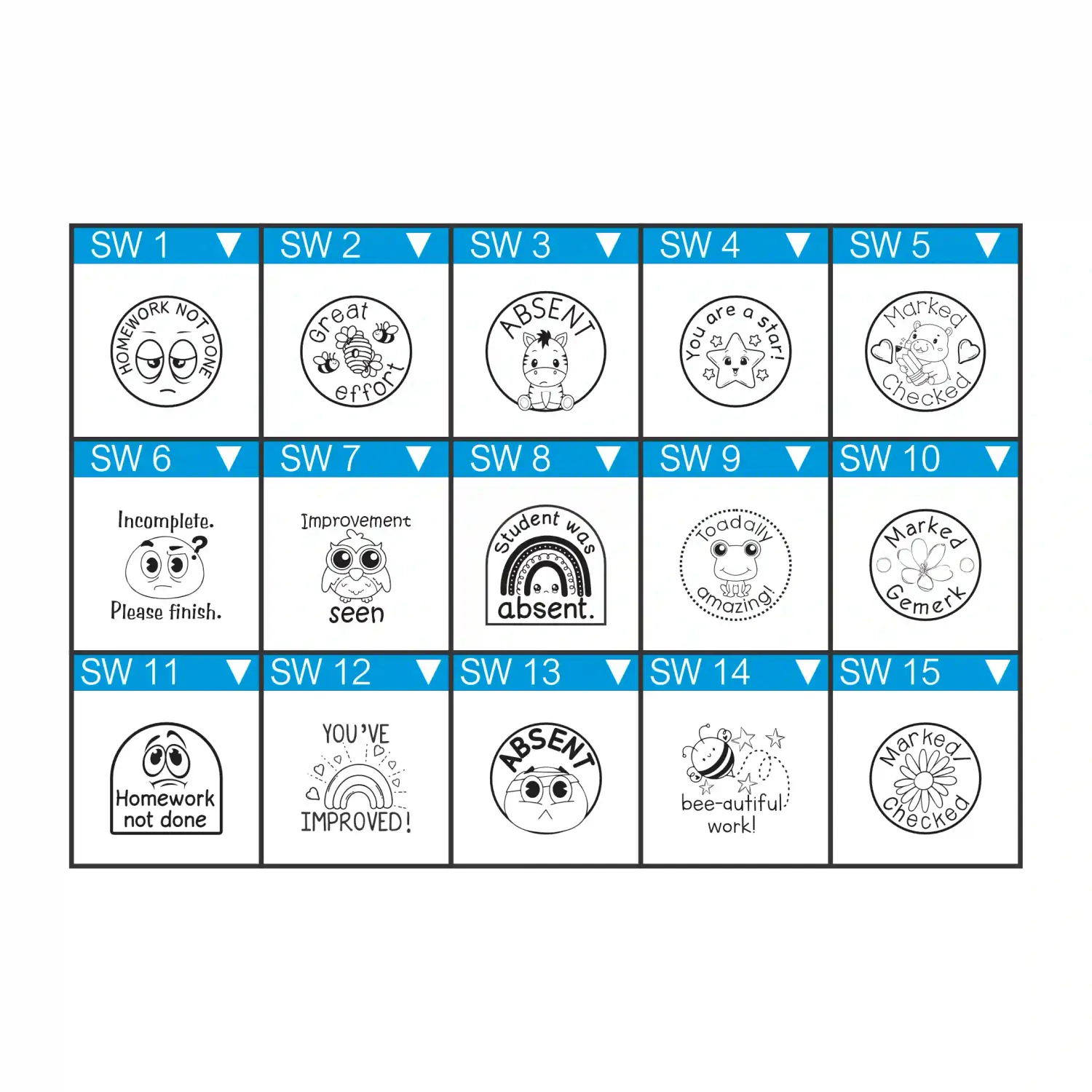 Small Round/Square Wooden Stamp – 20mm x 20mm – Custom Text or Image