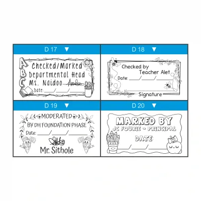 Large Rectangular Teacher Stamp – Write-In Date – Duo Handle (40 x 75mm)