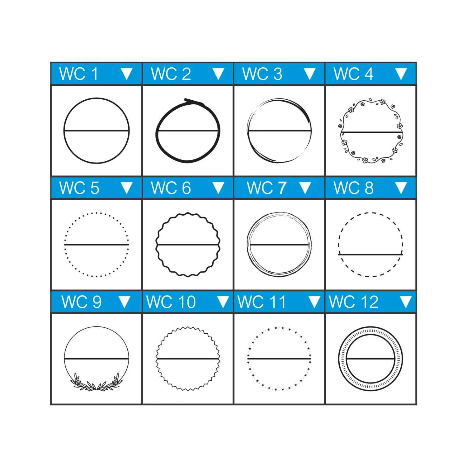 Small Wooden Marking Circle Stamp – 20mm x 20mm – For Writing Marks