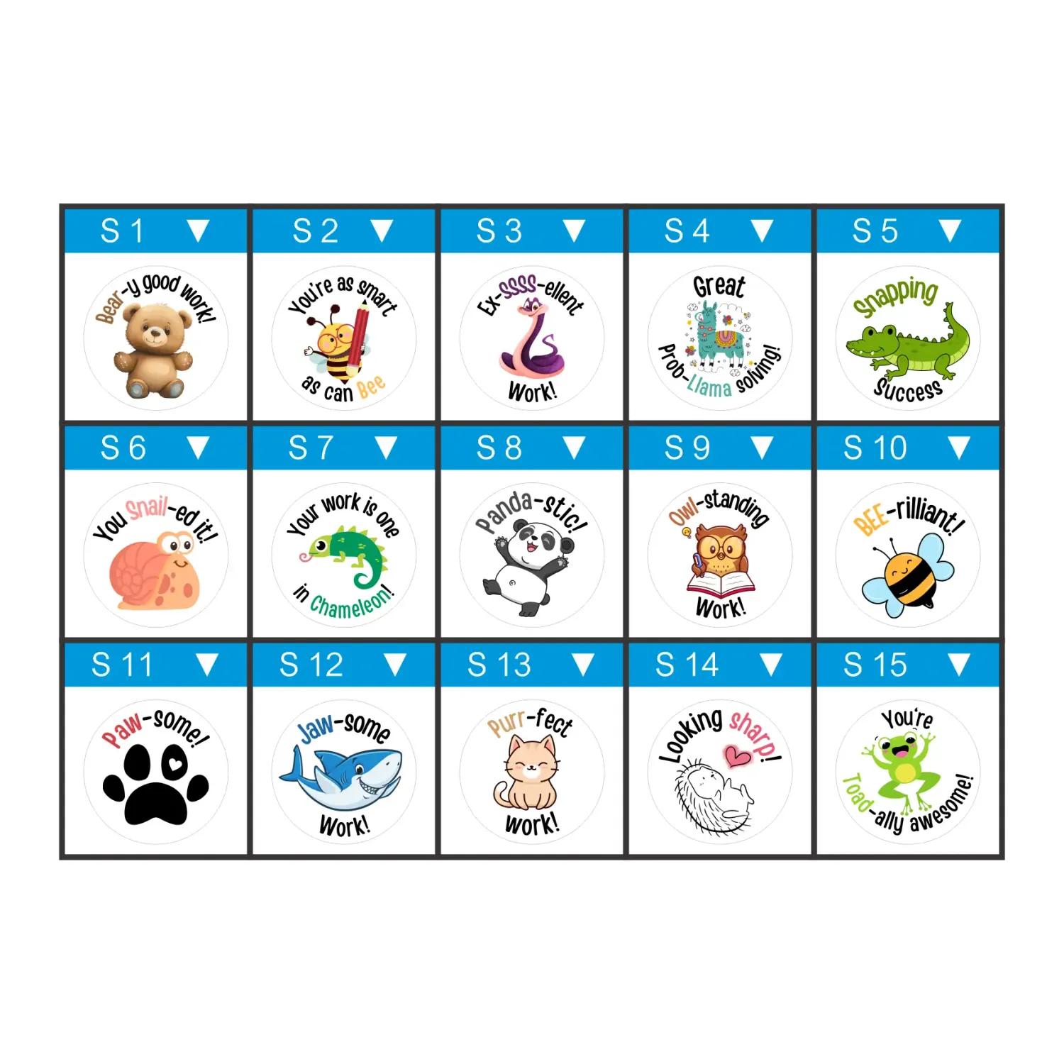 12 x Teacher Stickers – Motivational Puns
