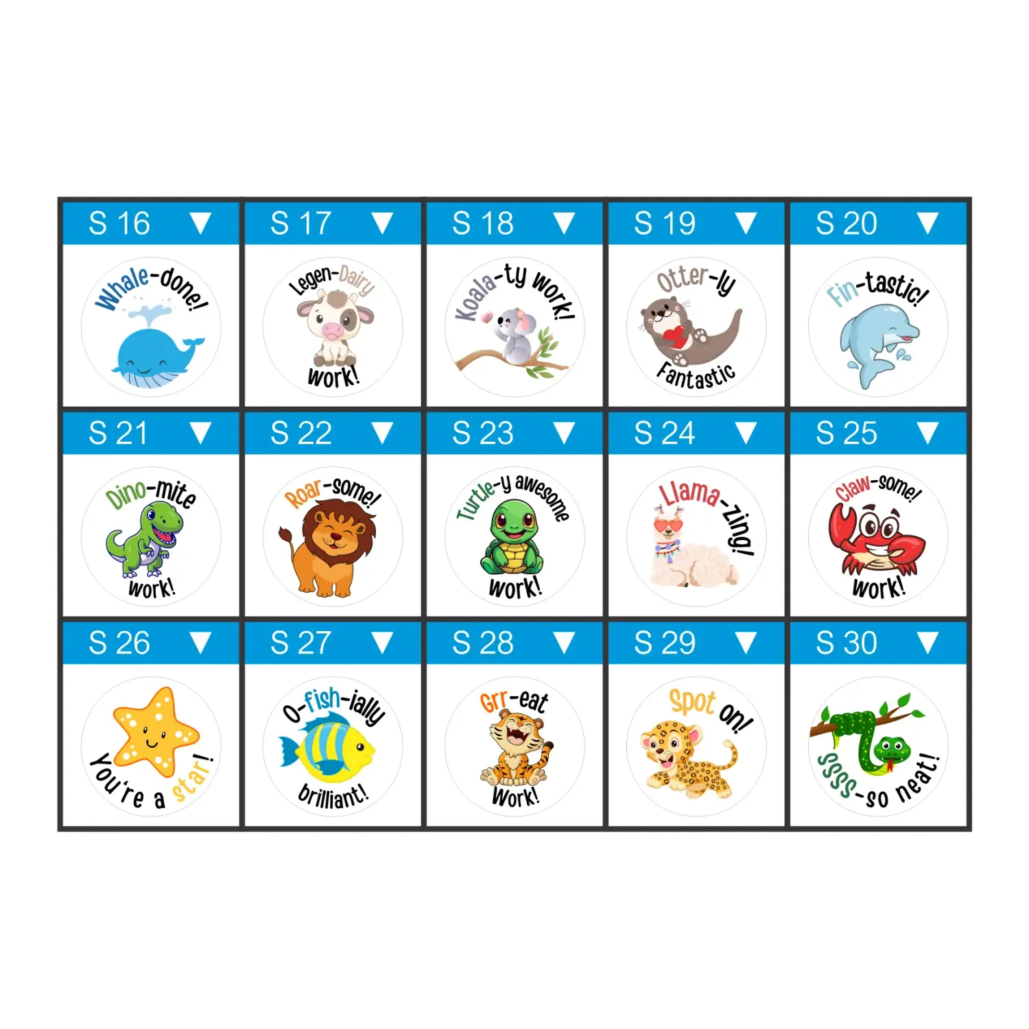 12 x Teacher Stickers – Motivational Puns