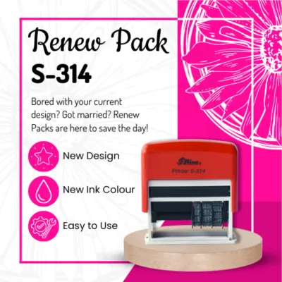 Renew Pack for In-Line Date Stamp for Workbooks – Shiny S-314
