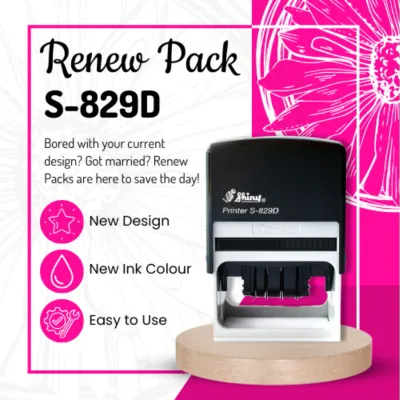 Renew Pack for Extra Large Rectangular Dater Stamps - S-829D