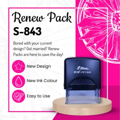 Renew Pack for Large Rectangular Text Stamp - rPET-843