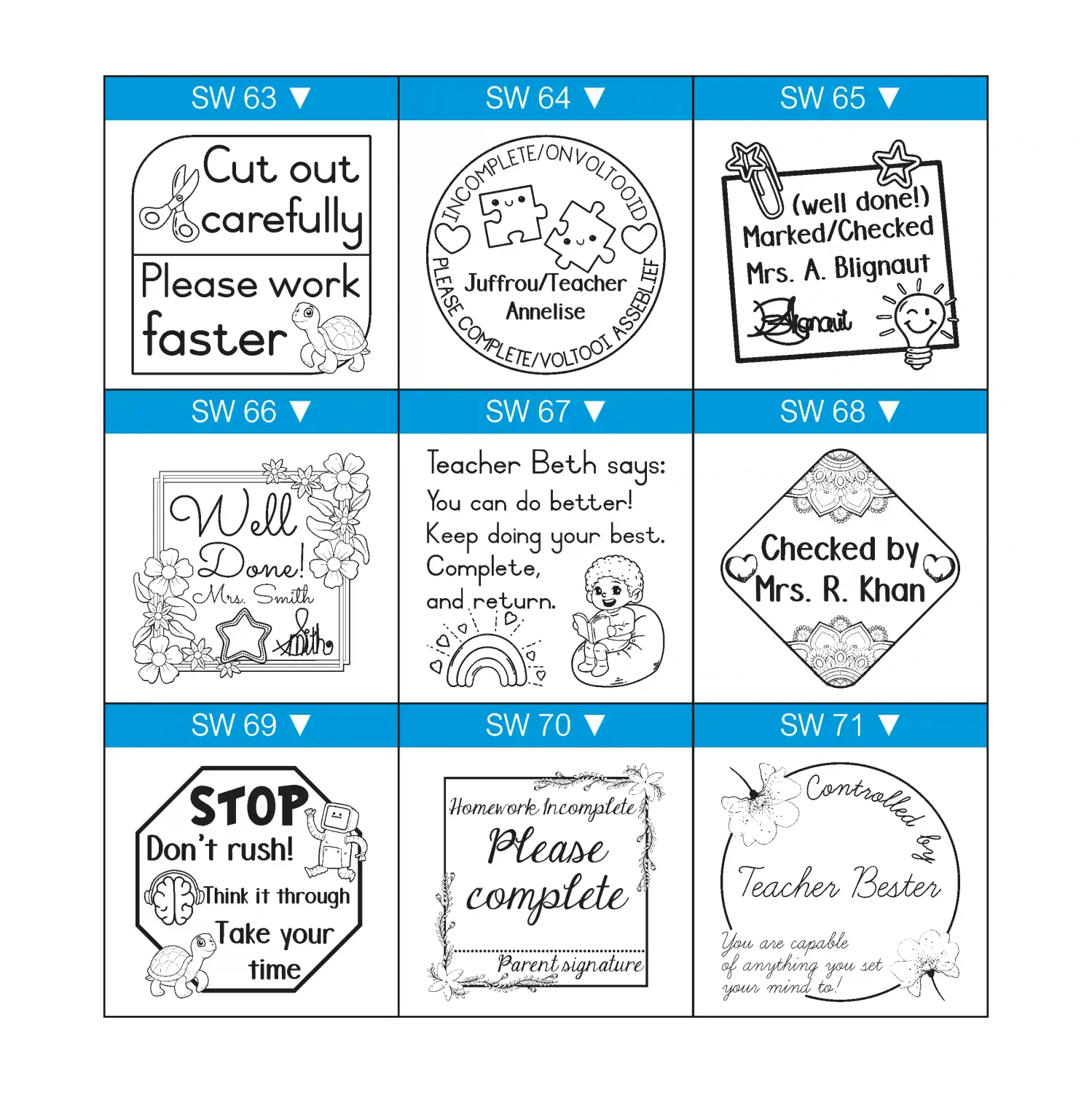 Extra Large Round/Square Wooden Stamp – 50mm x 50mm – Custom Text or Image