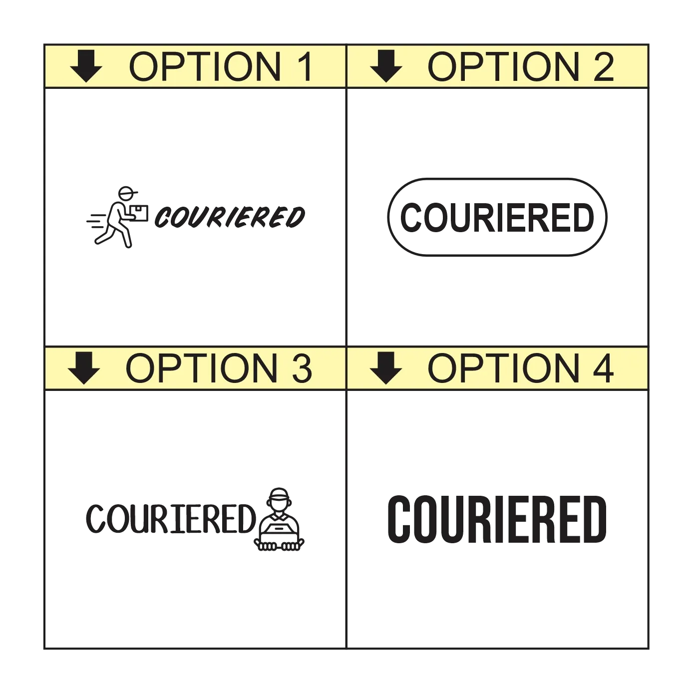 COURIERED Self-Inking Office Stamp – rPET 842