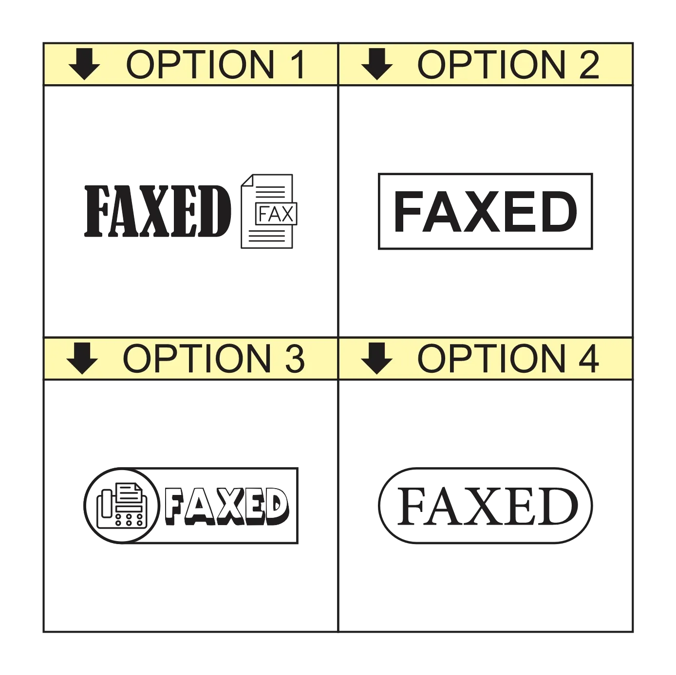 FAXED Self-Inking Office Stamp – rPET 842