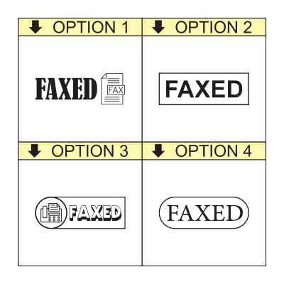 FAXED Self-Inking Office Stamp – rPET 842