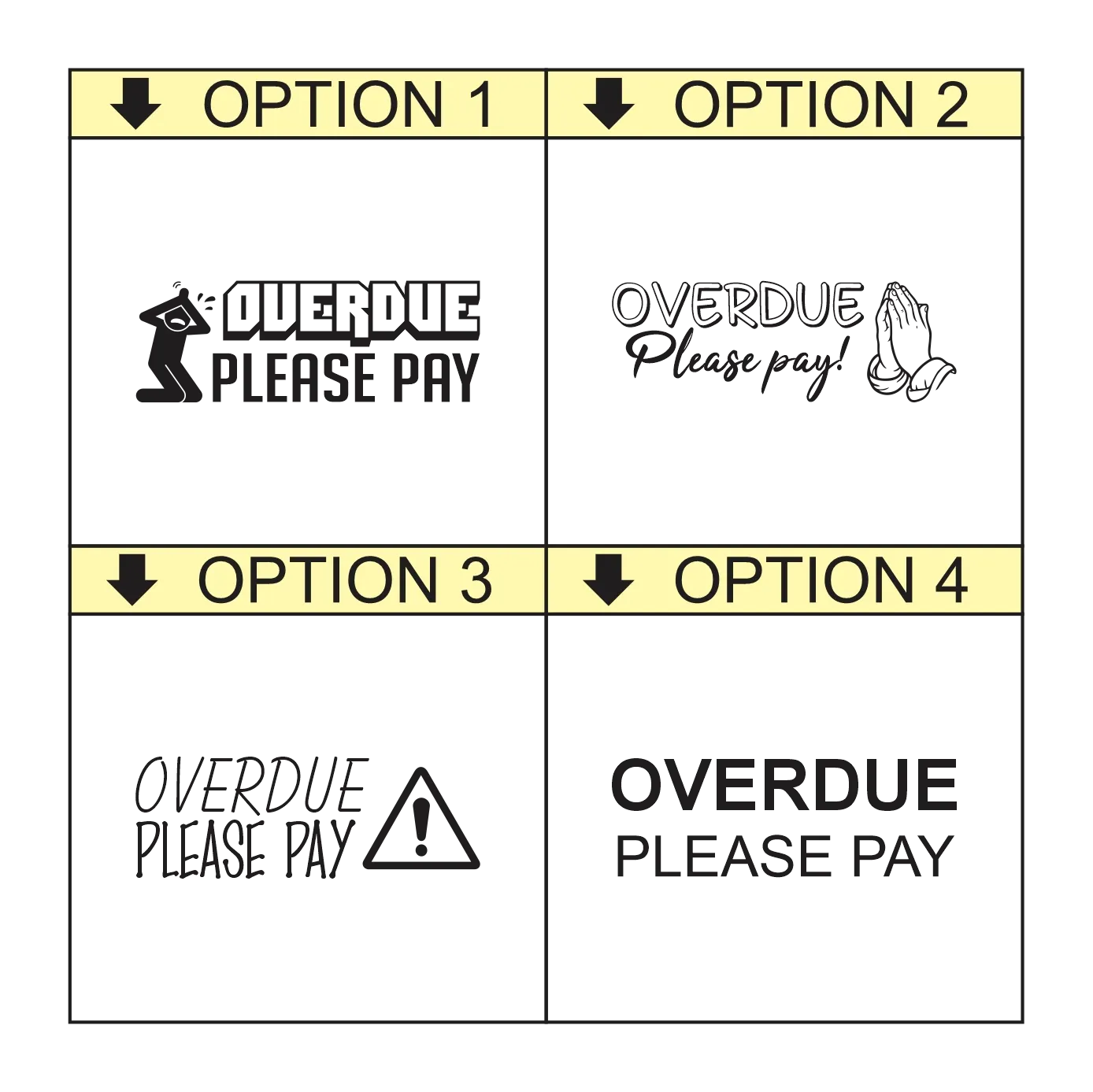 OVERDUE – PLEASE PAY Self-Inking Office Stamp – rPET 842