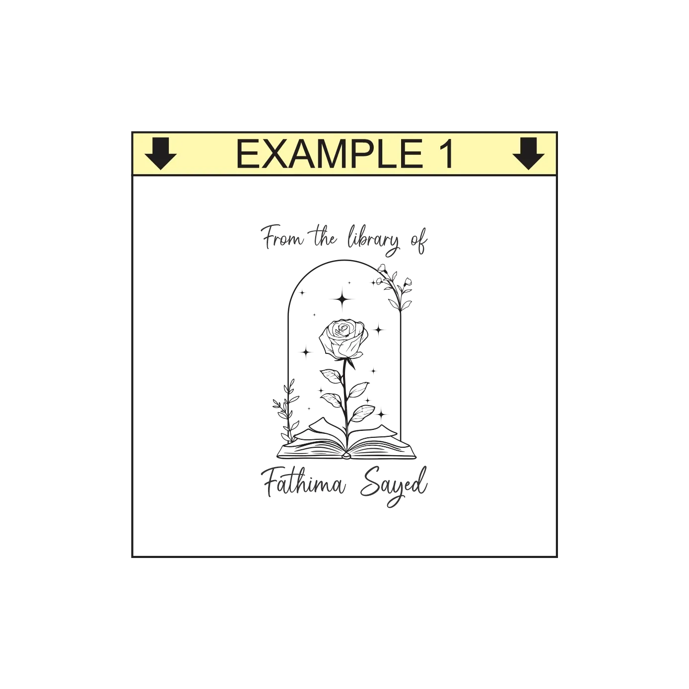 Personalised Library Ex Libris Stamp | Book Lover Gift - S-827