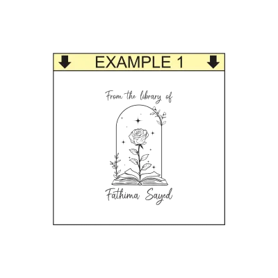 Personalised Library Ex Libris Stamp | Book Lover Gift - S-827
