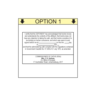 Commissioner of Oaths Self-Inking Stamp -Shiny S-829