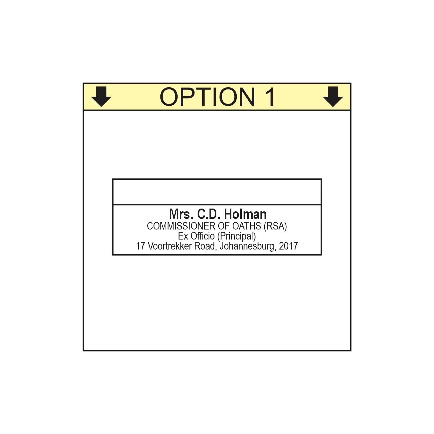 Designation Self-Inking Stamp – Commissioner of Oaths -Shiny rPET-844