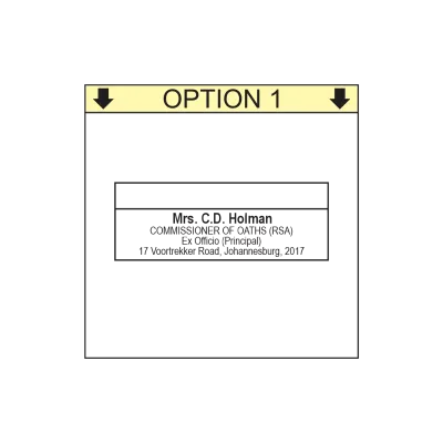 Designation Self-Inking Stamp – Commissioner of Oaths -Shiny rPET-844