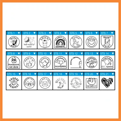 Square/Circle Text Stamp - Small - S-520