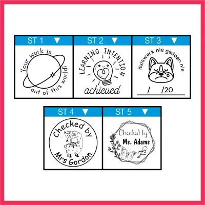 Square/Circle Text Stamp - Medium - S-530