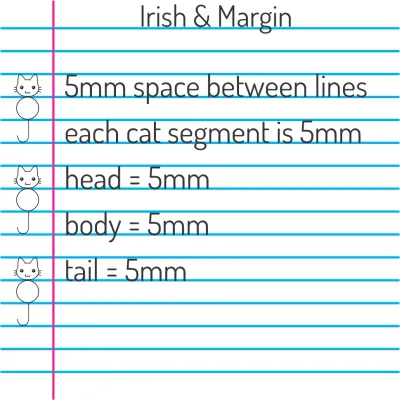 5mm Irish Lines Clever Cat Wooden Stamp – Requires Ink Pad