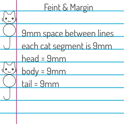 9mm Clever Cat Wooden Stamp – Fits Feint &amp; Margin Books