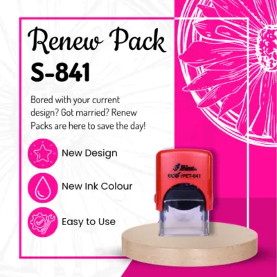 Renew Pack for Rectangular Text Stamp - Small - rPET-841 Renew Pack for Rectangular Text Stamp - Small - rPET-841