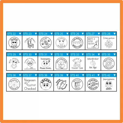 Square/Circle Text Stamp - Small - S-520