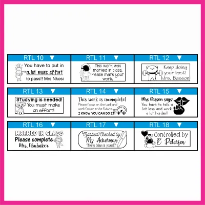 Large Rectangular Text Stamp - rPET-843