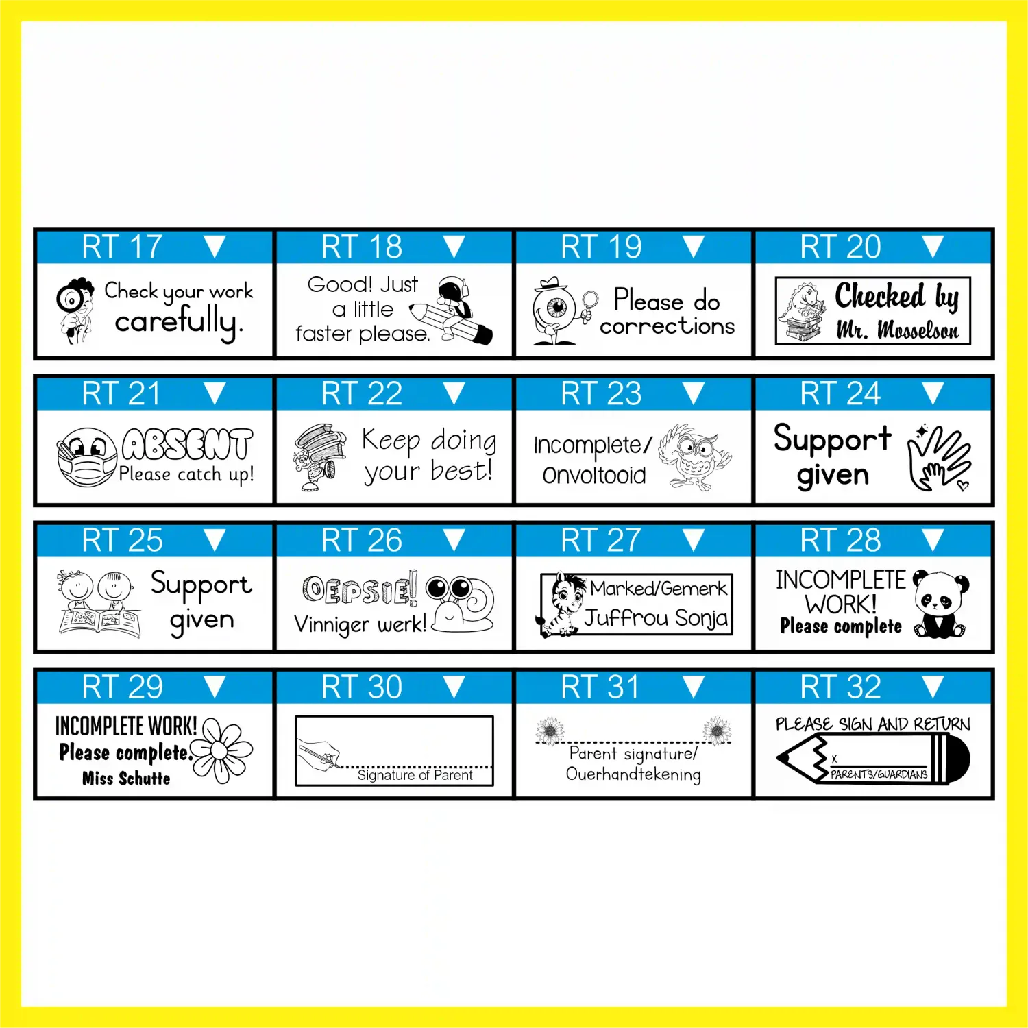 Rectangular Text Stamp – Self-Inking – rPET S-842