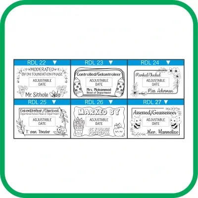 Large Rectangular Date Stamps - S-828D