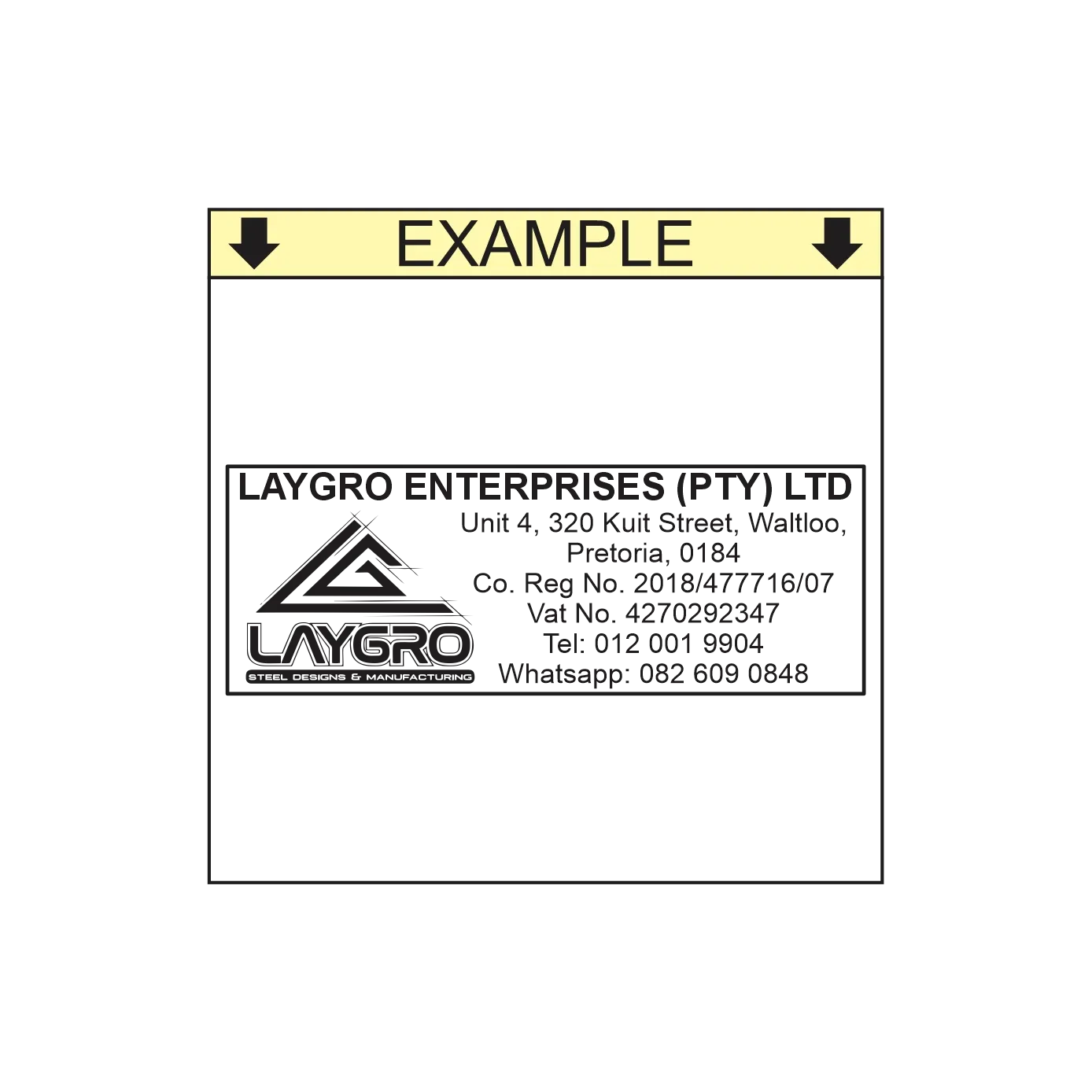 Business Information Self-Inking Stamp – rPET 845