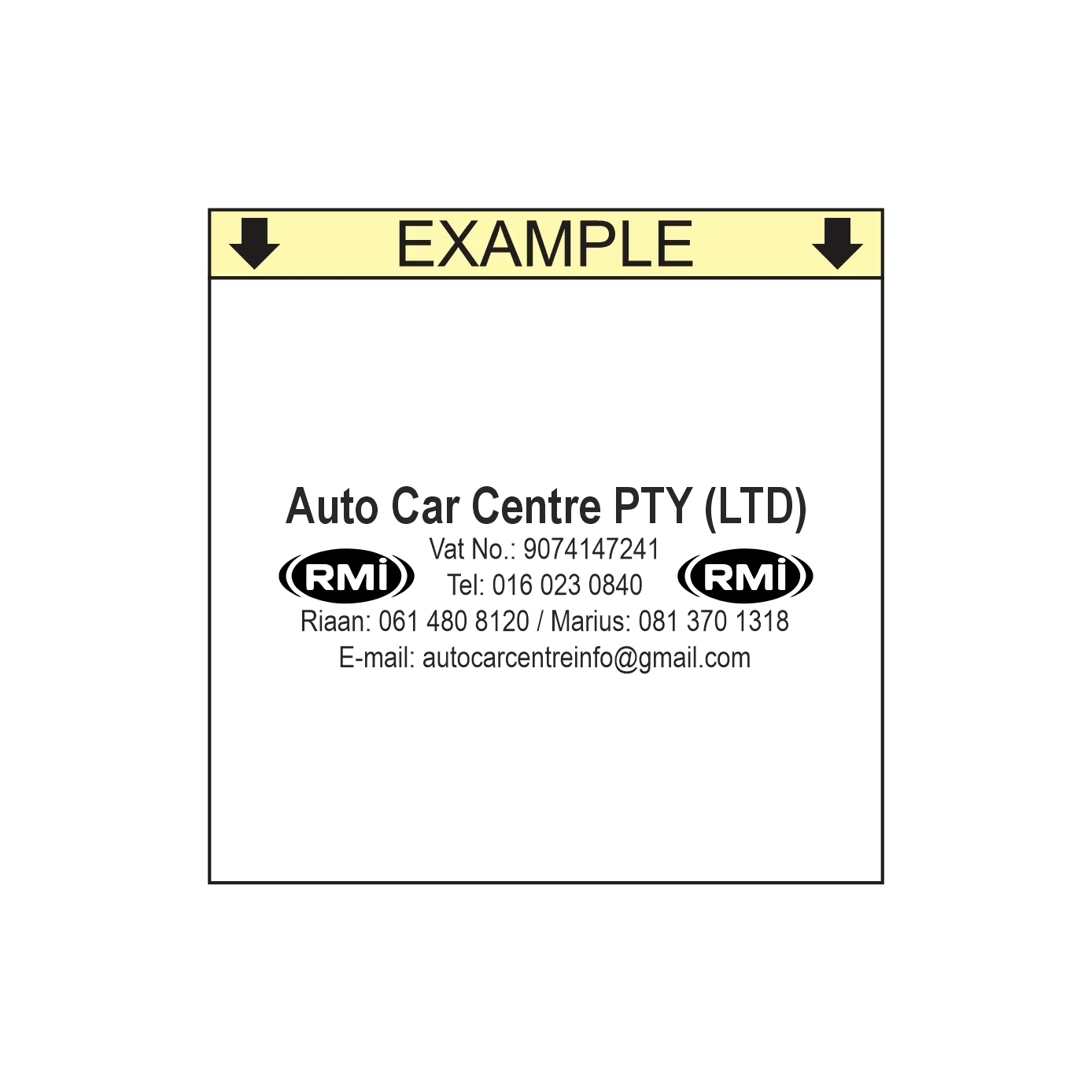 Business Information Self-Inking Stamp – rPET 844
