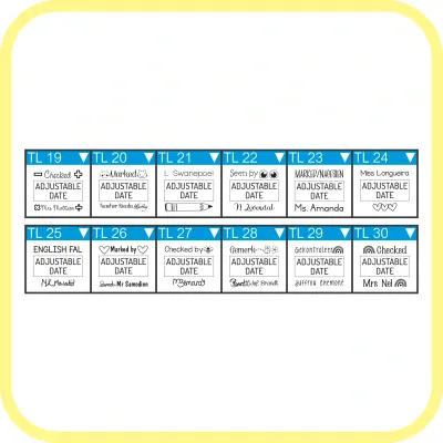 Mini Teacher Date Stamp – Compact Two-Line – Shiny S-302D