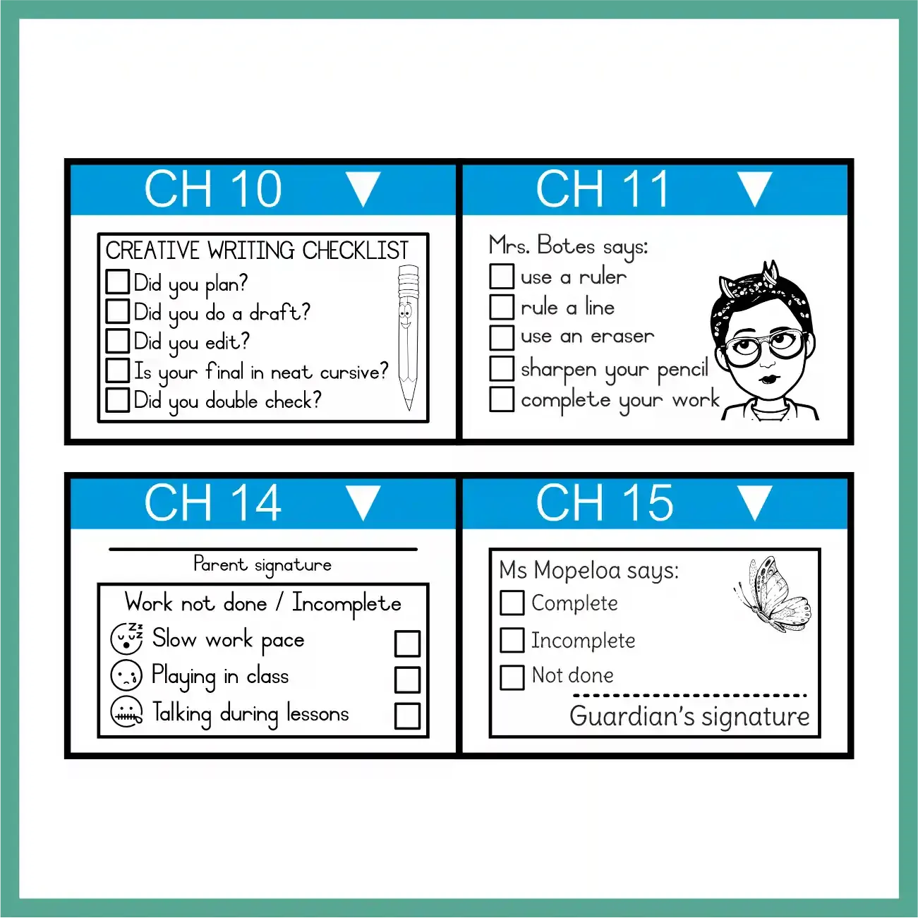 Checklist Stamp - 5 Points - S-826