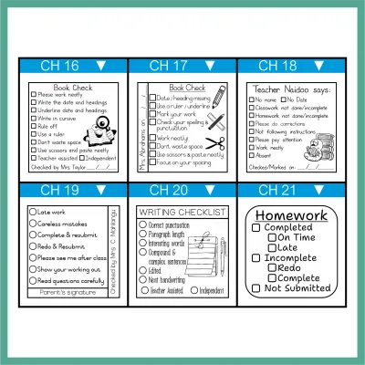 Checklist Stamp - 8 or 9 Points - S-542