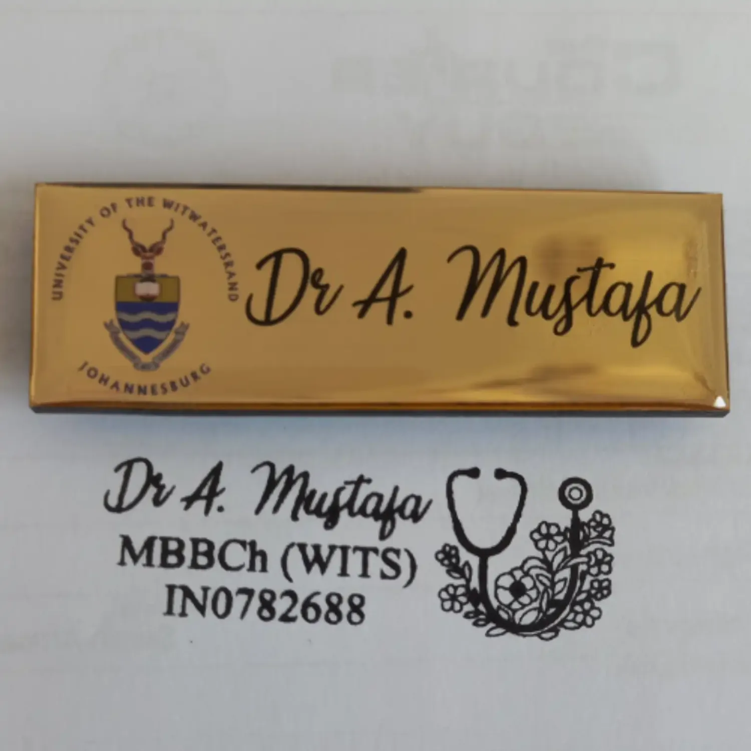 Laser Engraved Name Badges (With Doming Layer)