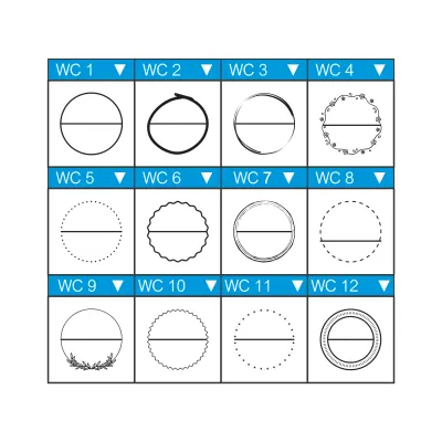 Small Wooden Marking Circle Stamp – 20mm x 20mm – For Writing Marks