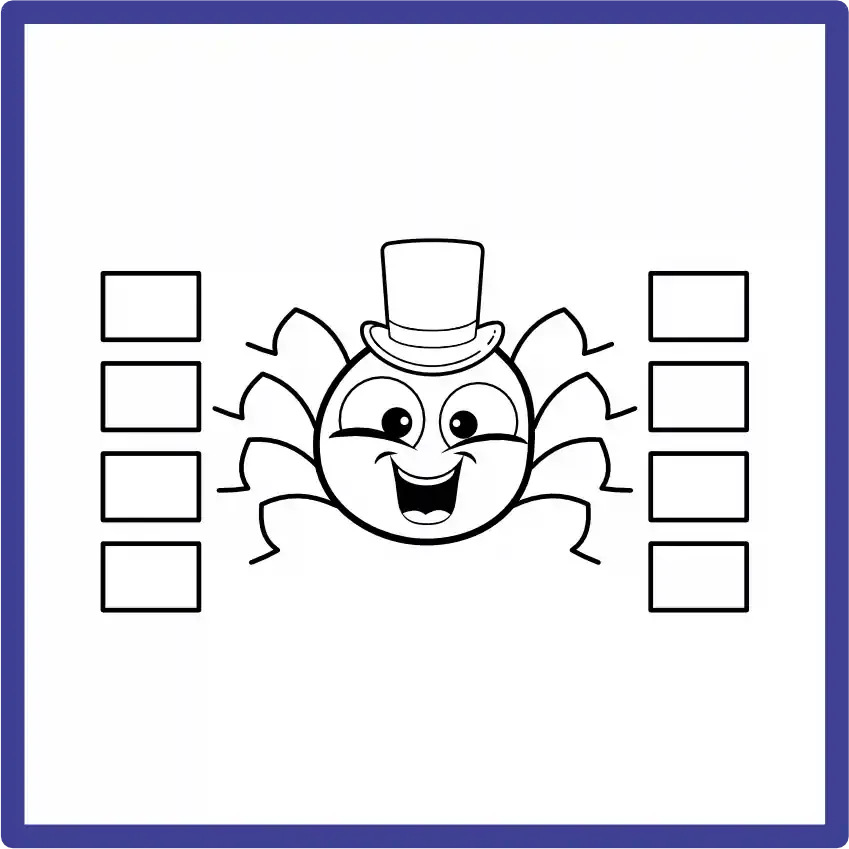 Spider Maths Stamp – Duo Handle (Use with Ink Pad) - M4075