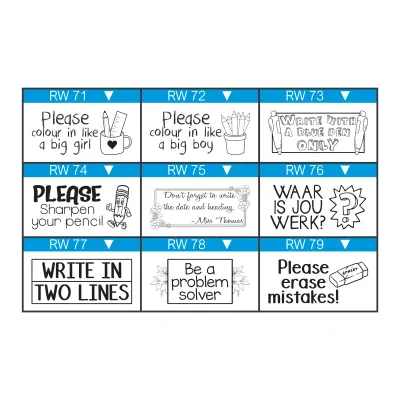 Rectangular Text Stamp – Wooden Block – 45mm x 20mm Custom Text or Image