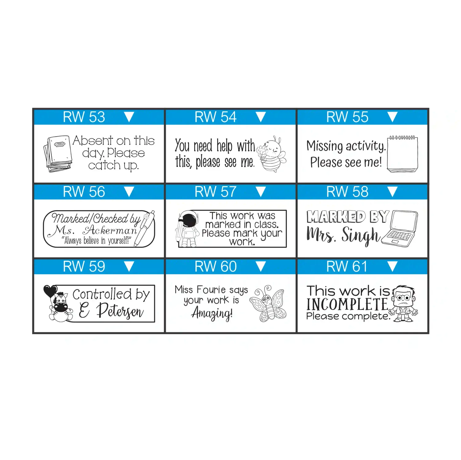 Rectangular Text Stamp – Wooden Block – 45mm x 15mm Custom Text or Image