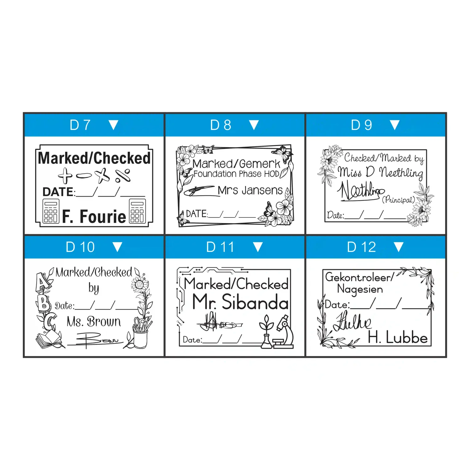 Medium Rectangular Duo Handle “Date” Stamp – Write-in Date Space (35mm x 50mm)