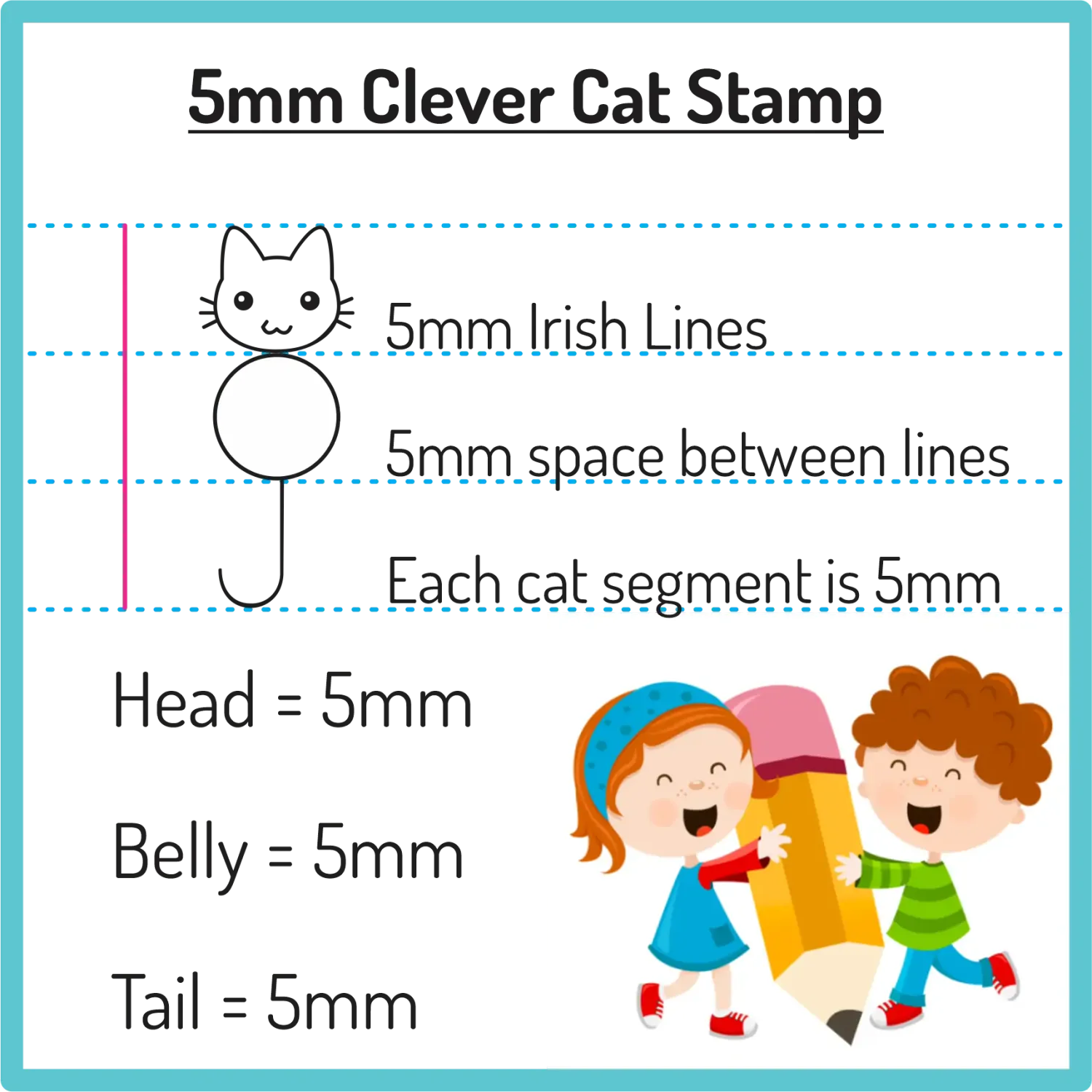 5mm Clever Cat Self-Inking Stamp for Irish Lines Books – rPET-841
